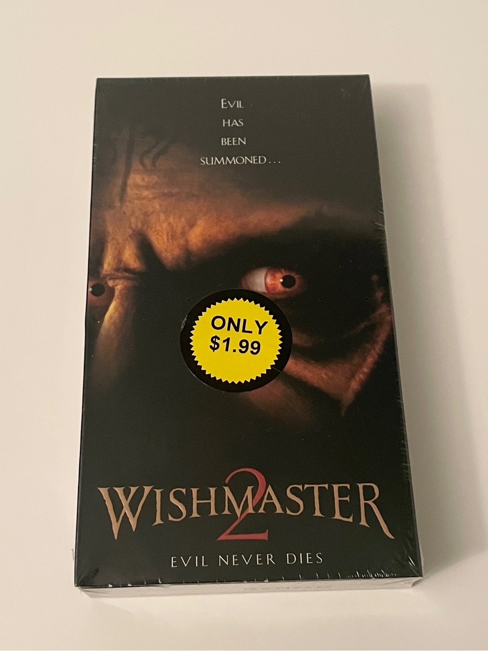 Wishmaster 2 Evil Never Dies Sealed VHS Vintage Horror Movie Artisan